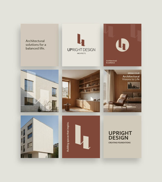 Upright Design branding